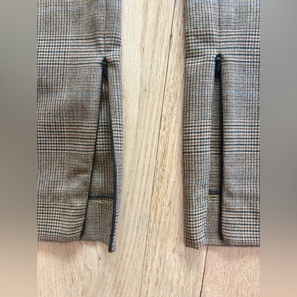 NWT Rag & Bone Rebecca Plaid Wool Pants, Brown/Beige, Straight Leg, Size 4 - Picture 11 of 14